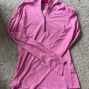 Nike Pink Heather Quarter Zip Pullover